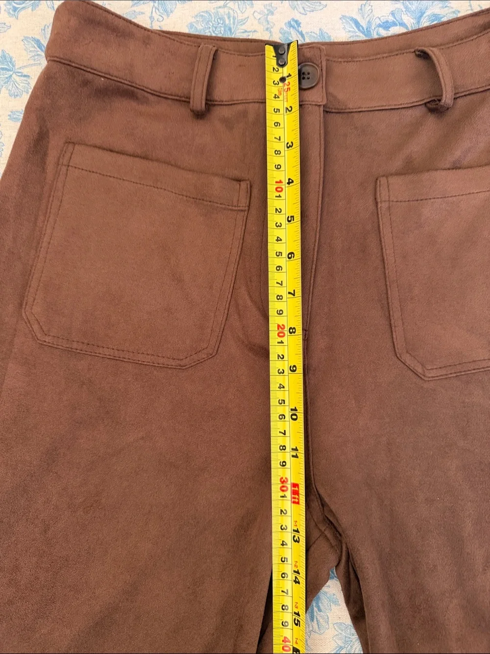 NWT AQUA Faux Suede Pants Espresso Medium